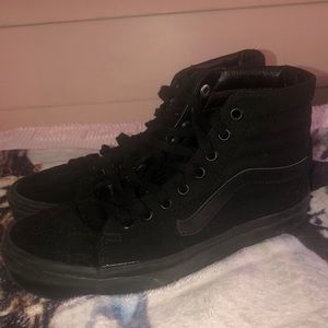 All Black Vans Hight Top Sneakers NWOT